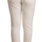 Patrizia Pepe White Polyester Mid Waist Jogger Pants