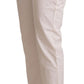 L'Autre Chose White Cotton Mid Waist Cropped Denim Jeans