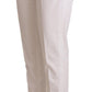 Jacob Cohen White Mid Waist Tapered Birgitte Pants