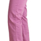 Jacob Cohen Pink Cotton Low Waist Denim Tapered Jeans