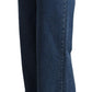 GCDS Blue Cotton High Waist Wide Leg Boot Cut Denim Jeans
