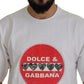 Dolce & Gabbana White Amor Heart Cotton Crewneck T-shirt