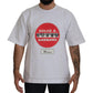 Dolce & Gabbana White Amor Heart Cotton Crewneck T-shirt