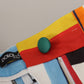 Dolce & Gabbana Multicolor Striped High Waist Cotton Pants