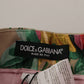 Dolce & Gabbana Beige Floral Dress Formal High Waist Pants