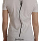 Dolce & Gabbana White Black Roses Crewneck Cotton  T-shirt