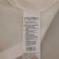 Dolce & Gabbana White Silk Gold DG Crown Crystal Blouse Top