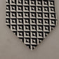 Dolce & Gabbana Black White Geometric 100% Silk Adjustable Accessory Tie