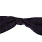 Dolce & Gabbana Blue Geometric Silk Adjustable Neck Papillon Tie
