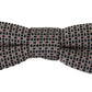 Dolce & Gabbana Black White Flower Pattern Silk Neck Papillon Tie
