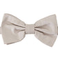 Dolce & Gabbana Gray 100% Silk Adjustable Neck Papillon Tie