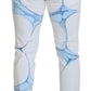 Dolce & Gabbana White Blue Denim Cotton Jeans Stretch Skinny Fit Pant