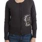 John Galliano Purple Wool Sequined Cardigan Knit Sweater