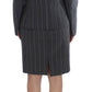 BENCIVENGA Gray Stretch Suit Sheath Dress & Blazer Set
