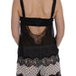 Dolce & Gabbana Black Silk Floral Lace Lingerie Top