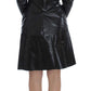 Exte Black Blue Two Piece Suit Skirt & Blazer