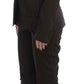 Exte Brown Stretch Two Button Suit