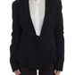Exte Black Stretch Single Breasted Blazer Jacket