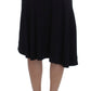Exte Black Blue Two Piece Suit Skirt & Blazer