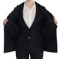 Exte Black One Button Three Piece Suit