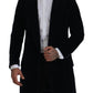 Dolce & Gabbana Black Cotton Cardigan Long Coat Men Jacket