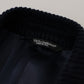 Dolce & Gabbana Black Cotton Cardigan Long Coat Men Jacket