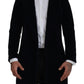 Dolce & Gabbana Black Cotton Cardigan Long Coat Men Jacket