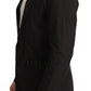Dolce & Gabbana Black Cotton Single Breasted Blazer Jacket