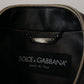 Dolce & Gabbana Black Leather Zipper Biker Coat Jacket