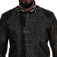 Dolce & Gabbana Black Houndstooth Polyester Bomber Jacket