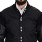Dolce & Gabbana Black Nylon Crystals Coat Buttons Jacket