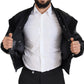 Dolce & Gabbana Black Nylon Crystals Coat Buttons Jacket