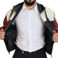 Dolce & Gabbana Black Leather Hooded Blouson Coat Jacket