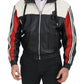 Dolce & Gabbana Black Leather Hooded Blouson Coat Jacket