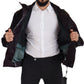 Dolce & Gabbana Bordeaux Nylon Collared Men Coat Jacket