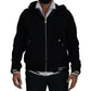 Dolce & Gabbana Black Polyester Hooded Full Zip Jacket