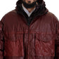 Dolce & Gabbana Bordeaux Cotton Hooded Full Zip Jacket