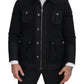 Dolce & Gabbana Black Wool Collared Full Zip Jacket