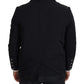 Dolce & Gabbana Black Wool Collared Full Zip Jacket