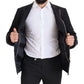 Dolce & Gabbana Black Wool Full Zip Long Sleeves Jacket