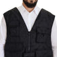 Dolce & Gabbana Black Nylon Full Zip Sleeveless Jacket