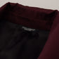 Dolce & Gabbana Bordeaux Polyester Double Breasted Jacket