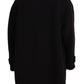 Dolce & Gabbana Black Alpaca Button Down Trench Coat Jacket