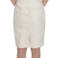 Dolce & Gabbana White Brocade Crystal Sheath Dress