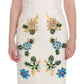 Dolce & Gabbana White Brocade Crystal Sheath Dress