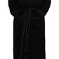Dolce & Gabbana Black 100% Silk Robe Coat Wrap  Jacket