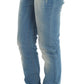 John Galliano Blue Wash Cotton Blend Slim Fit Jeans