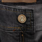 John Galliano Gray Wash Cotton Blend Slim Fit Stretch Jeans