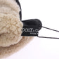Dolce & Gabbana Gray Wool Shearling Studded Green Leopard Gloves