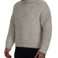 Dolce & Gabbana Cream Wool Knit Turtleneck Pullover Sweater